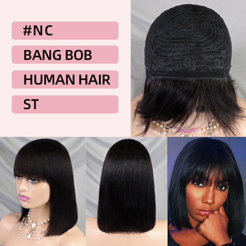 Get the perfect Bang BOB look with a high-quality human hair wig, designed for style and comfort